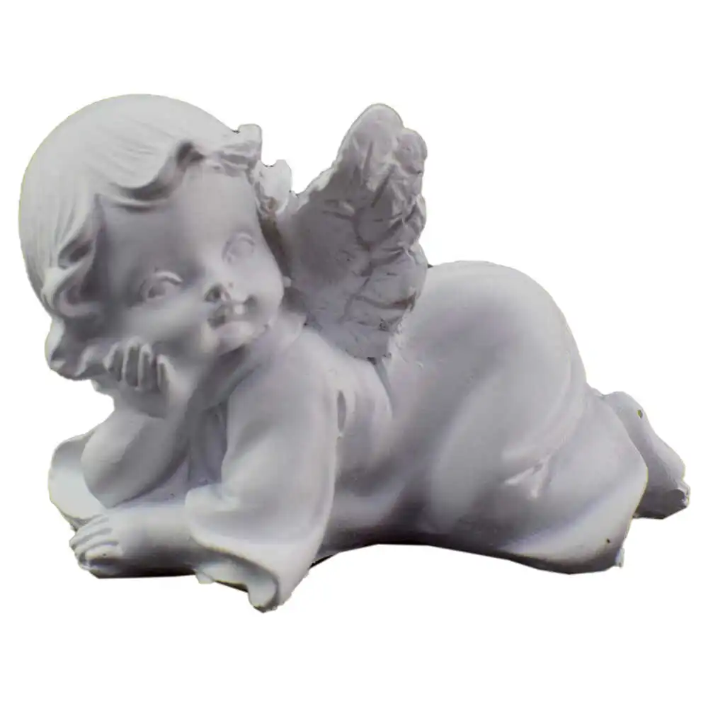 Figurina ingeras din ipsos alb 8 CM Figurina ingeras din ipsos alb 8 CM