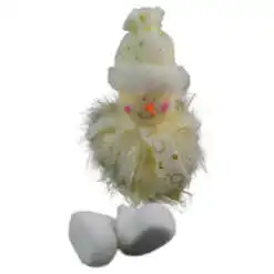 Figurina decorativa pentru Craciun realizata din material textil si blana artificiala - 2 modele (Model 2)