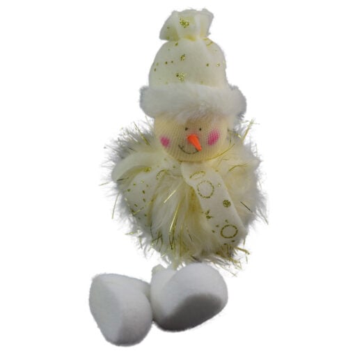 Figurina decorativa pentru Craciun realizata din material textil si blana artificiala - 2 modele (Model 2)