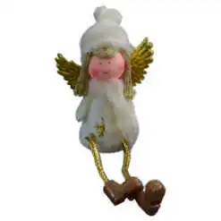 Figurina decorativa pentru Craciun realizata din material textil si plusat - Ingeras - 2 modele (Model 4)