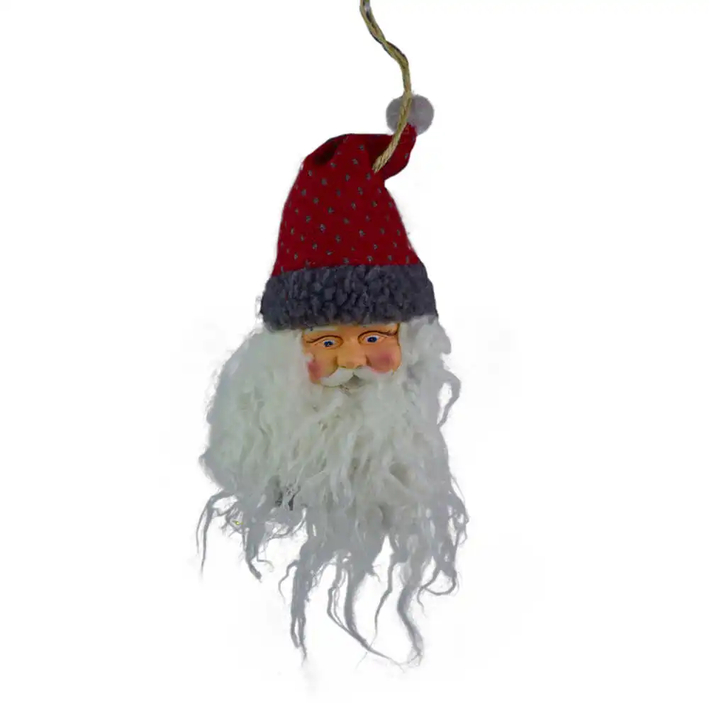 Figurina decorativa de agatat realizata din material textil si plastic pentru bradul de Craciun - Mos Nicolae (Model 3) Figurina decorativa de agatat realizata din material textil si plastic pentru bradul de Craciun - Mos Nicolae (Model 3)