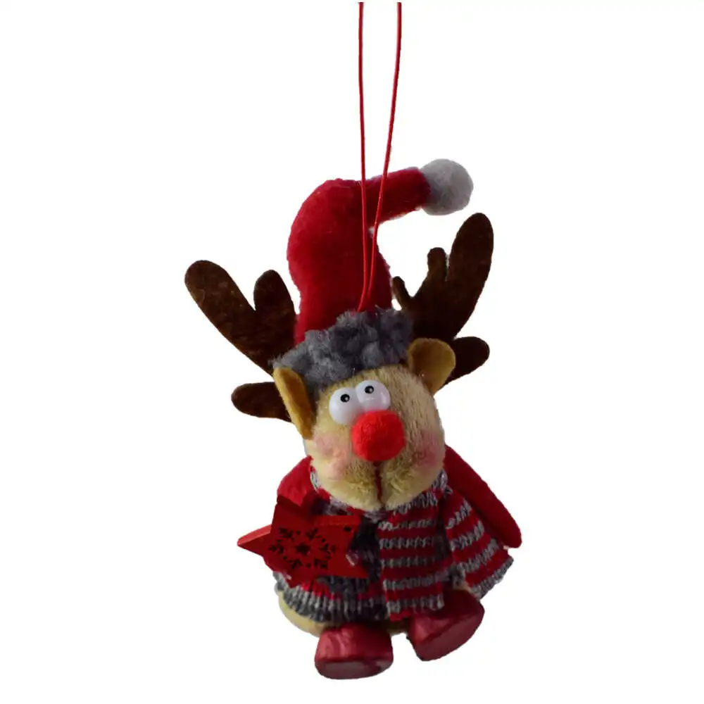 Figurina decorativa de agatat realizata din material plusat si textil pentru bradul de Craciun - Ren - Diverse modele Figurina decorativa de agatat realizata din material plusat si textil pentru bradul de Craciun - Ren - Diverse modele