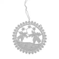 Decoratiune crosetata de agatat pentru Craciun - Design cu stelute