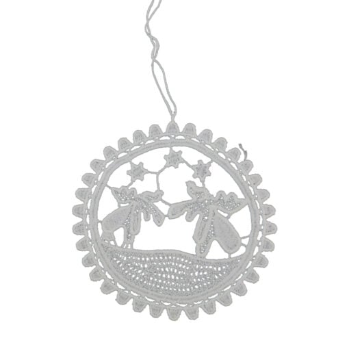Decoratiune crosetata de agatat pentru Craciun - Design cu stelute