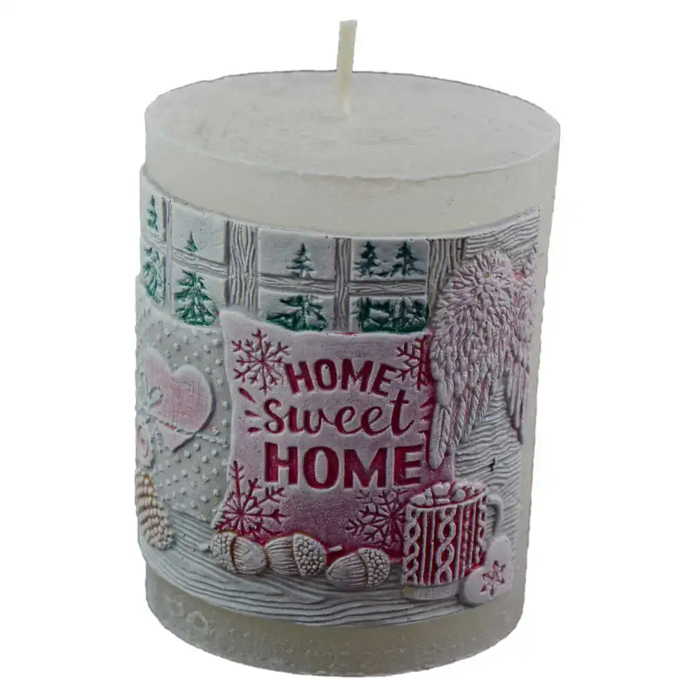 Lumanare craciun in forma cilindrica - Design Home Sweet Home (Model 1)