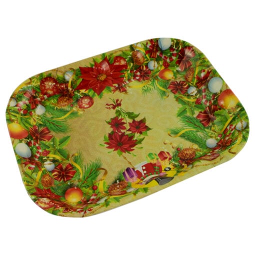 Tava pentru servire realizata din plastic - Design Craciun - Diverse modele (Model 5)