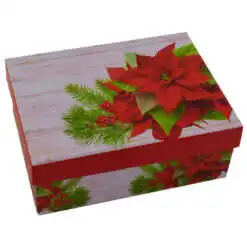 Set 3 cutii dreptunghiulare pentru cadouri - Design Craciun - Diverse modele (Model 2)