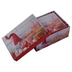 Set 3 cutii dreptunghiulare pentru cadouri - Design Craciun - Diverse modele (Model 2)