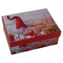 Set 3 cutii dreptunghiulare pentru cadouri - Design Craciun - Diverse modele (Model 2)