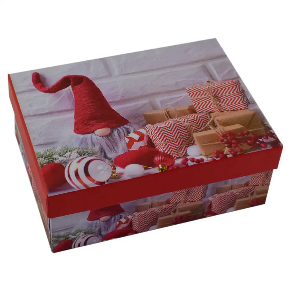 Set 3 cutii dreptunghiulare pentru cadouri - Design Craciun - Diverse modele (Model 2)