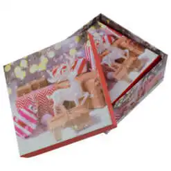 Set 3 cutii patrate pentru cadouri - Design Craciun - Diverse modele (Model 2)