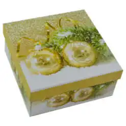 Set 3 cutii patrate pentru cadouri - Design Craciun - Diverse modele (Model 2)
