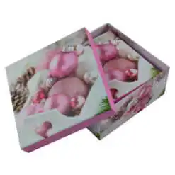 Set 3 cutii patrate pentru cadouri - Design Craciun - Diverse modele (Model 2)