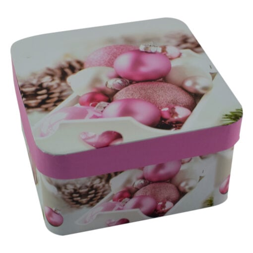Set 3 cutii patrate pentru cadouri - Design Craciun - Diverse modele (Model 1)