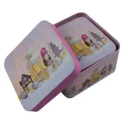 Set 3 cutii patrate pentru cadouri - Design Craciun - Diverse modele (Model 1)