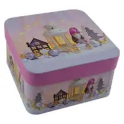 Set 3 cutii patrate pentru cadouri - Design Craciun - Diverse modele (Model 1)