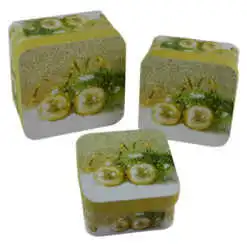 Set 3 cutii patrate pentru cadouri - Design Craciun - Diverse modele (Model 1)