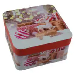 Set 3 cutii patrate pentru cadouri - Design Craciun - Diverse modele (Model 1)