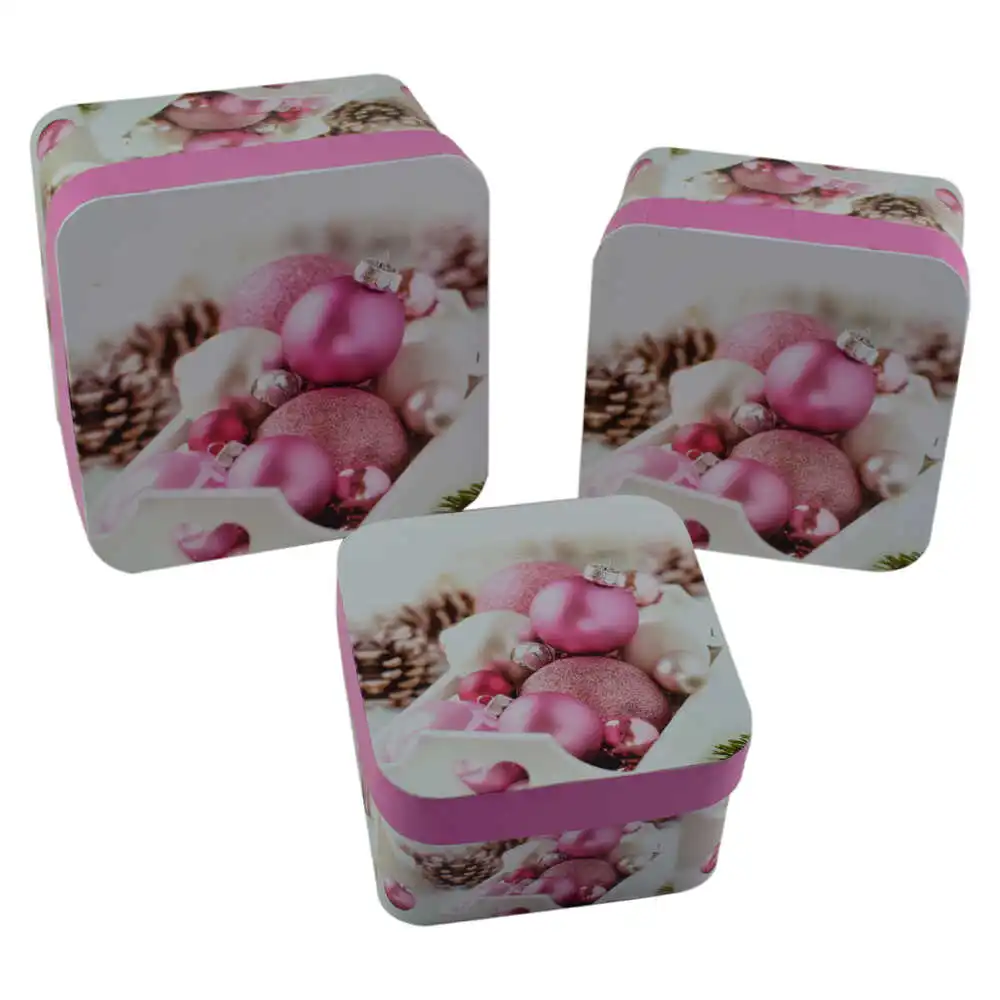 Set 3 cutii patrate pentru cadouri - Design Craciun - Diverse modele (Model 1) Set 3 cutii patrate pentru cadouri - Design Craciun - Diverse modele (Model 1)