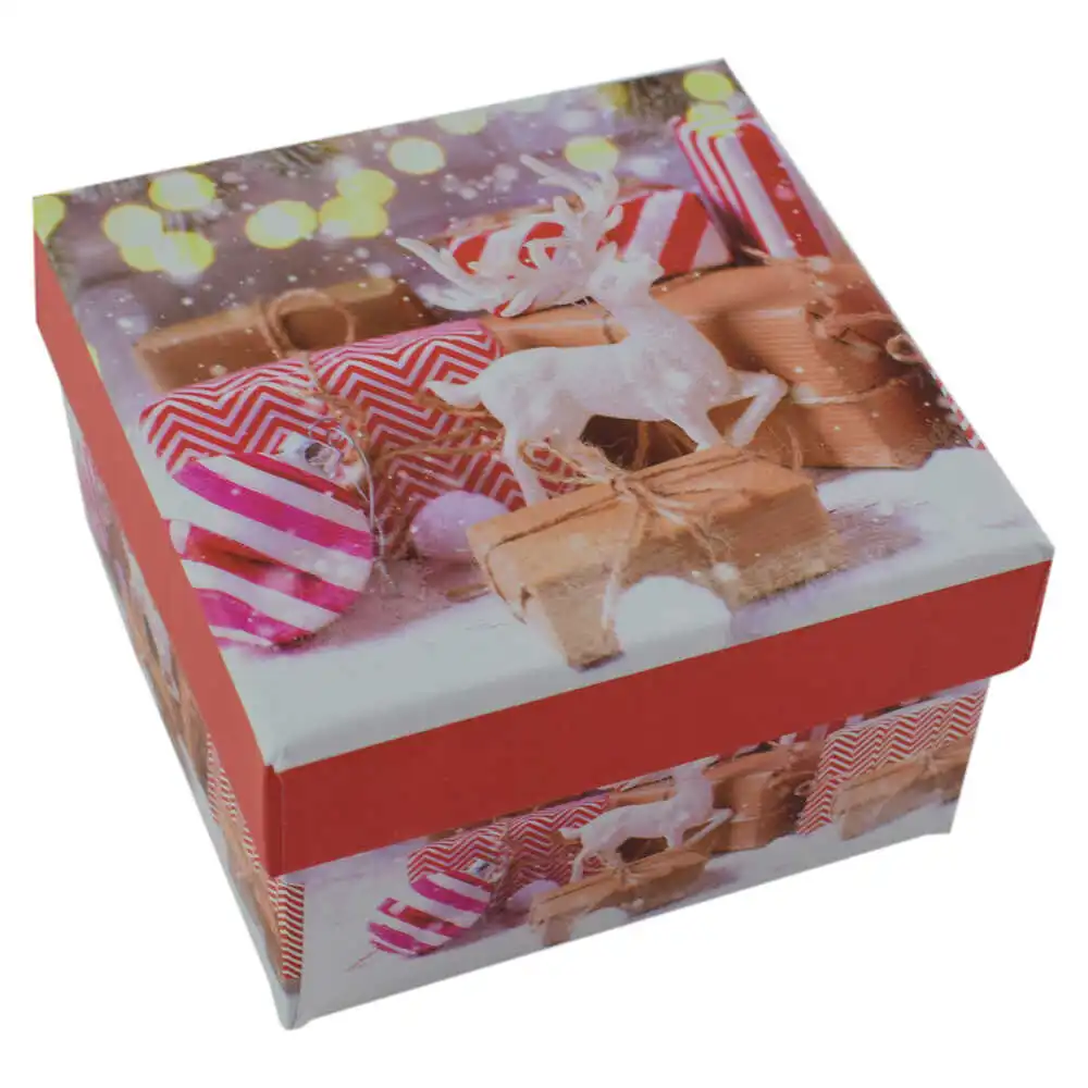 Cutie patrata pentru cadouri - Design Craciun - Diverse modele Cutie patrata pentru cadouri - Design Craciun - Diverse modele