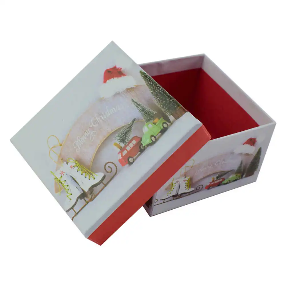 Cutie patrata pentru cadouri - Design Craciun - Diverse modele Cutie patrata pentru cadouri - Design Craciun - Diverse modele