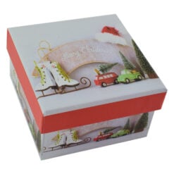 Cutie patrata pentru cadouri - Design Craciun - Diverse modele