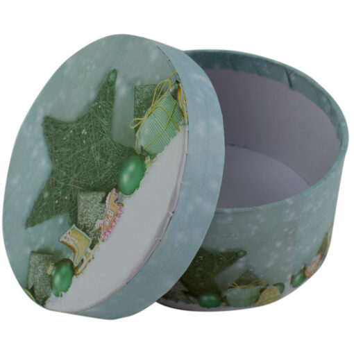 Cutie rotunda pentru cadouri - Design Craciun - Diverse modele
