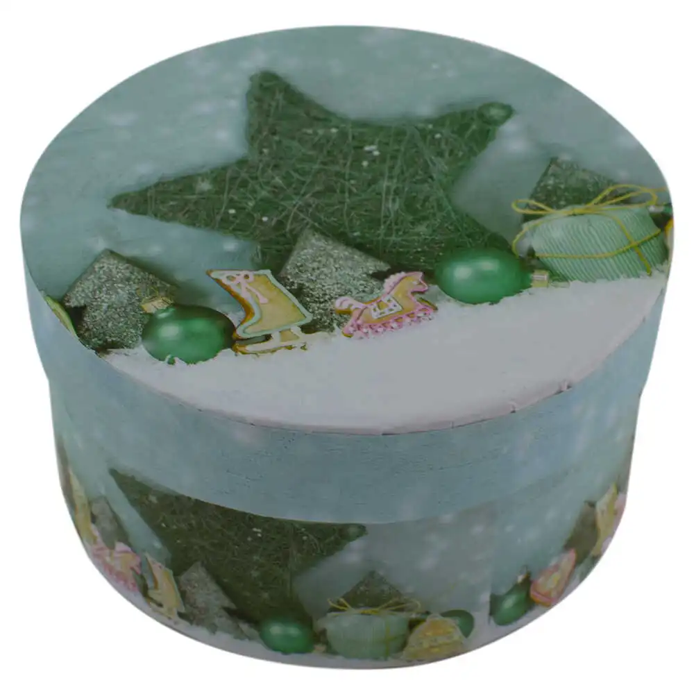 Cutie rotunda pentru cadouri - Design Craciun - Diverse modele Cutie rotunda pentru cadouri - Design Craciun - Diverse modele