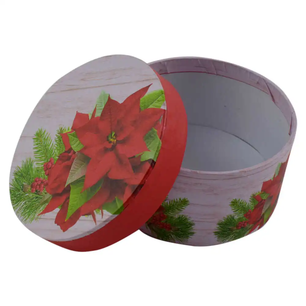 Cutie rotunda pentru cadouri - Design Craciun - Diverse modele Cutie rotunda pentru cadouri - Design Craciun - Diverse modele