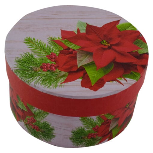 Cutie rotunda pentru cadouri - Design Craciun - Diverse modele