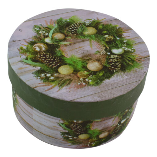 Cutie rotunda pentru cadouri - Design Craciun - Diverse modele