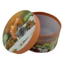 Cutie rotunda pentru cadouri - Design Craciun - Diverse modele