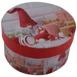 Cutie rotunda pentru cadouri - Design Craciun - Diverse modele