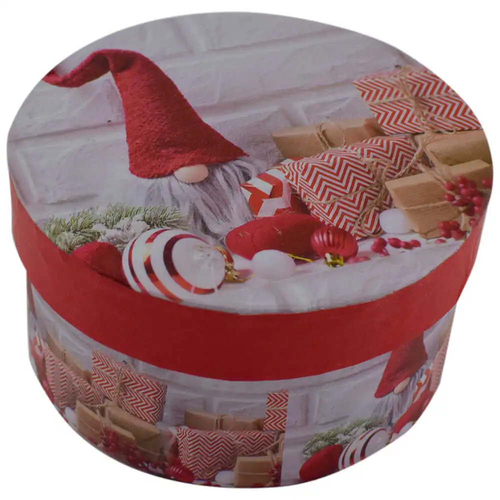 Cutie rotunda pentru cadouri - Design Craciun - Diverse modele Cutie rotunda pentru cadouri - Design Craciun - Diverse modele