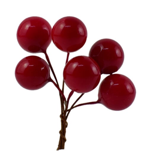 Set pick decoratiune pentru Craciun 36 de buc.- Bobite rosii