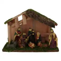 Ornament de Craciun Sceneta Betleem din lemn 20 CM