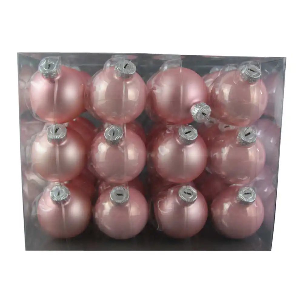 Set 36 globuri din sticla Roz 5.7 CM