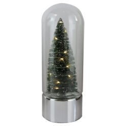 Brad in cupola de sticla cu led 24 CM