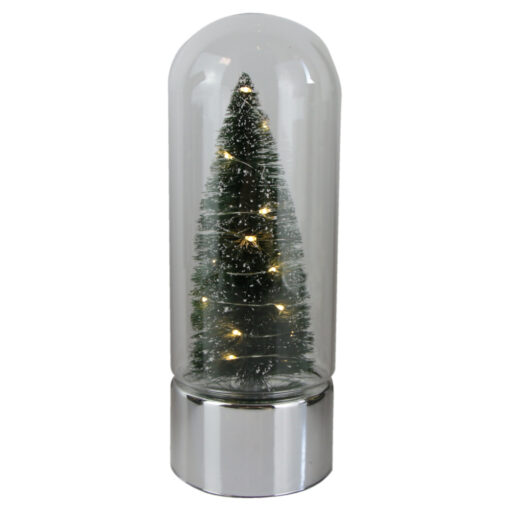 Brad in cupola de sticla cu led 24 CM