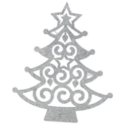 Decor Craciun pentru fereastra Brad cu glitter 30 CM