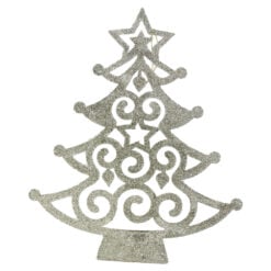 Decor Craciun pentru fereastra Brad cu glitter 30 CM