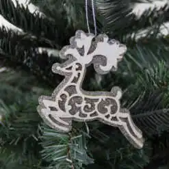 Ornament brad din lemn Ren/Inger/Brad 10 CM