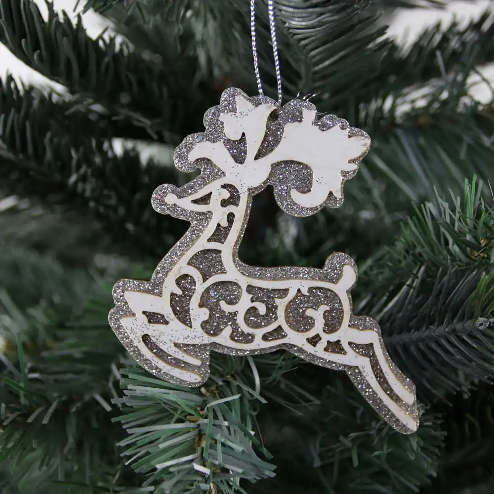 Ornament brad din lemn Ren/Inger/Brad 10 CM
