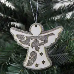 Ornament brad din lemn Ren/Inger/Brad 10 CM