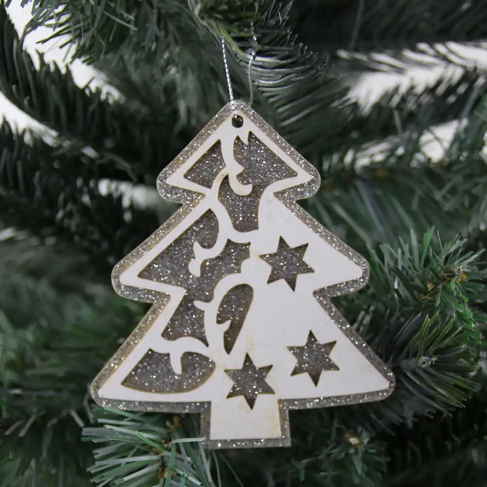 Ornament brad din lemn Ren/Inger/Brad 10 CM