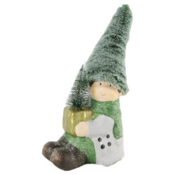 Figurina Copil din ceramica cu cadou 18 CM