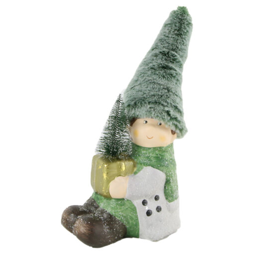 Figurina Copil din ceramica cu cadou 18 CM