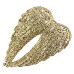 Ornament brad cu glitter Aripi de inger 14 CM Auriu