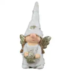 Figurina Craciun Ingeras cu inima/steluta 7 CM