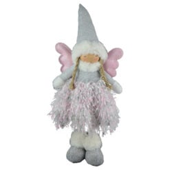 Figurina inger din textil cu aripi sidefate 38 CM